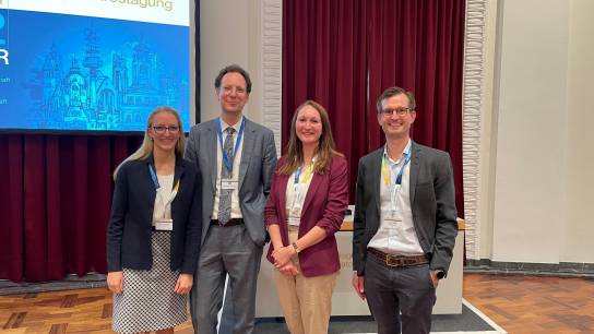 Die Vortragenden des NVKH-Symposiums: Svea Hüning, Frank Meiß, Theresa Steeb, Athanasios Tsianakas (v.l.) (c) Frank Meiß