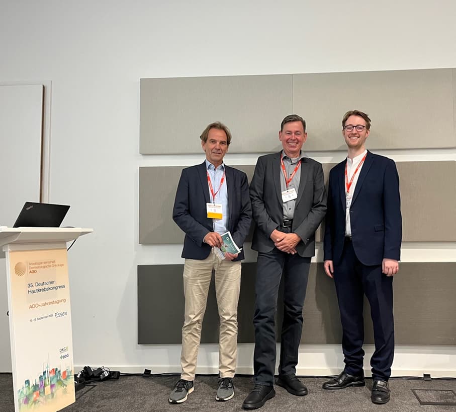 Prof. Michael Weichenthal (Kiel), Prof. Alexander Katalinic (Lübeck), Dr. Thomas Breakell (Erlangen)